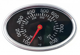 BBQ Grill Members Mark Stainless Steel Temperature Gauge (Probe Mounted) 1 7/8 x 2 15/16 BCP22549